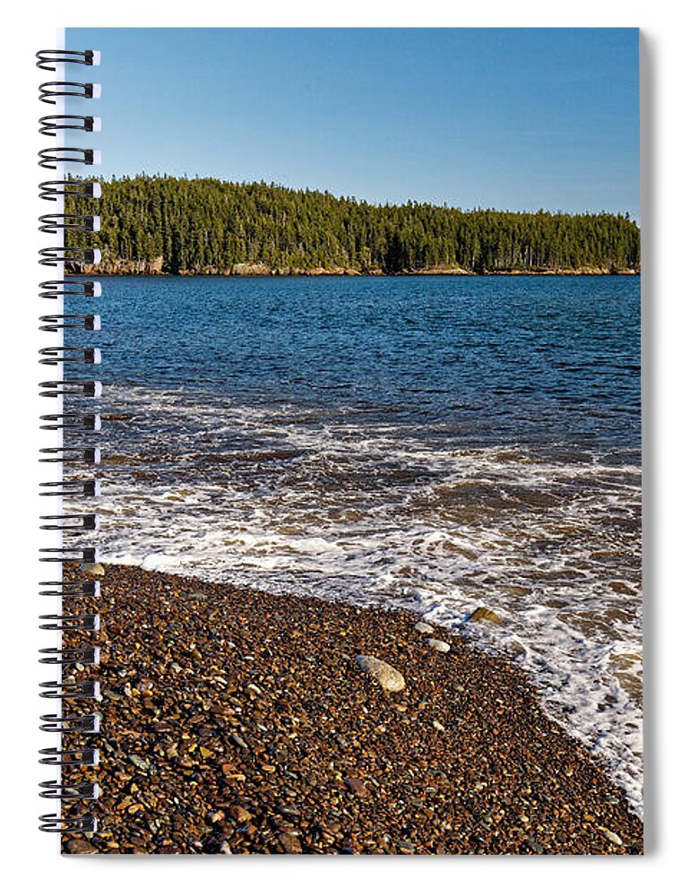 Downeast Spiral Notebook featuring the photograph Jasper Beach by Kevin Shields
