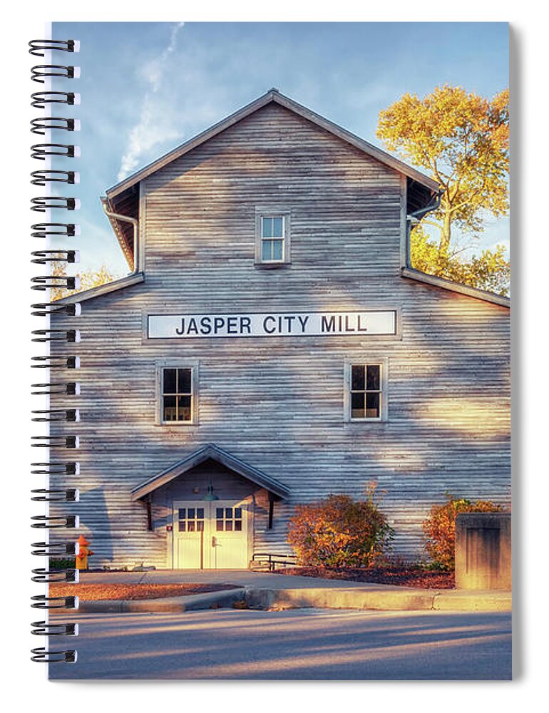 Jasper City Mill Spiral Notebook featuring the photograph Jasper City Mill - Jasper, IN by Susan Rissi Tregoning