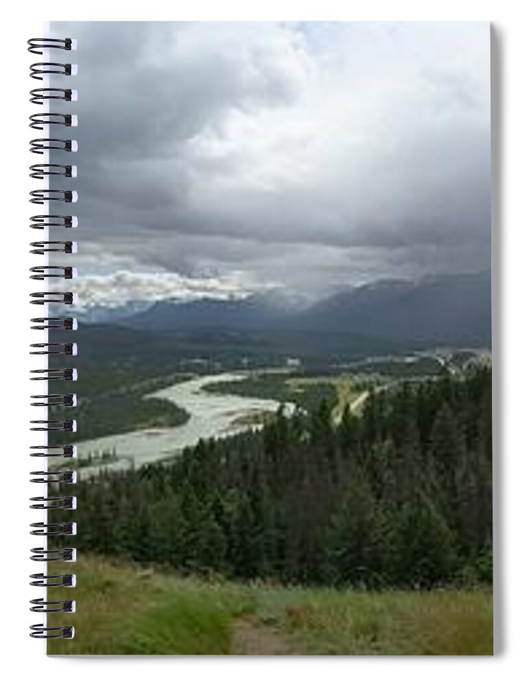 Valley Spiral Notebook featuring the photograph Jasper panorama by Lisa Mutch