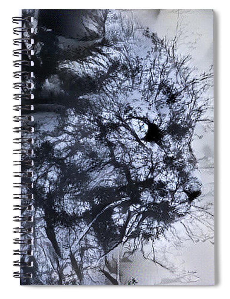 Cat Spiral Notebook featuring the digital art Jazzmine my companion by Elaine Berger