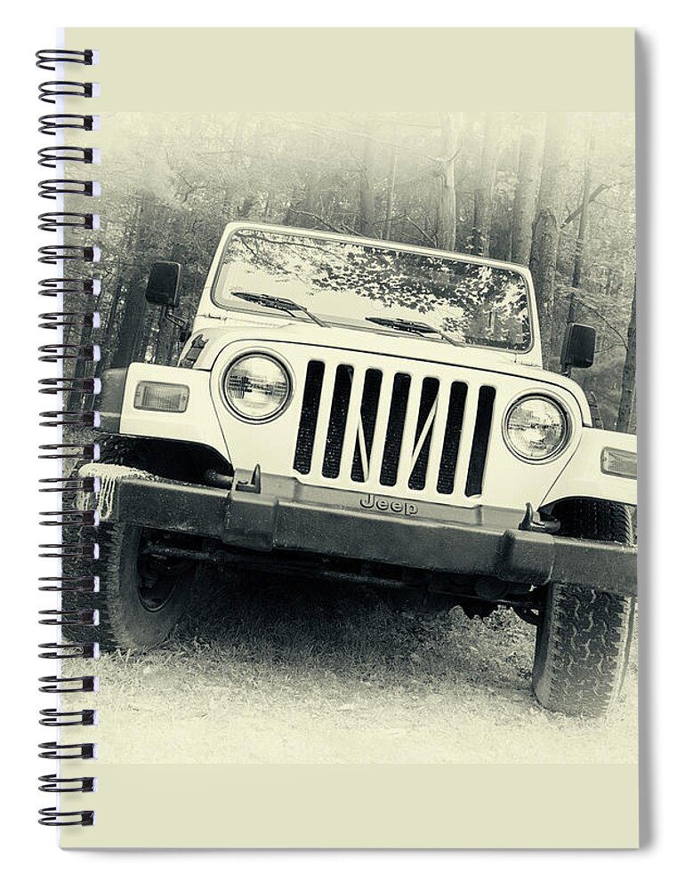 Jeep Spiral Notebook featuring the photograph Jeep Wrangler TJ by Christina Rollo