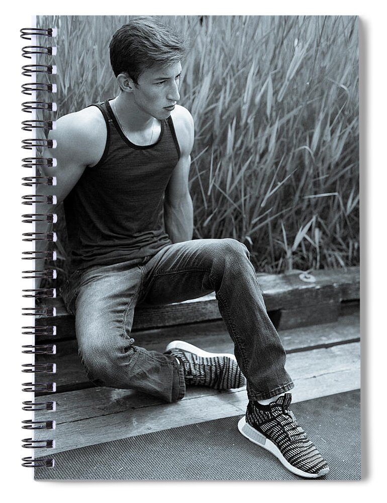 Jesse Spiral Notebook featuring the photograph Jesse Jeans by Jim Whitley