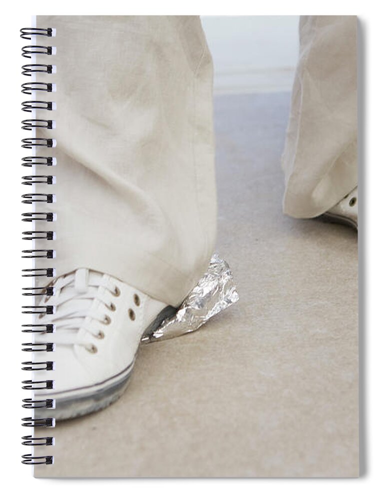 Mazal Tov Spiral Notebook featuring the photograph Jewish Wedding Breaking the Glass e4 by Sv