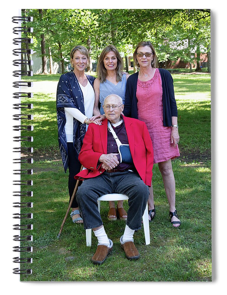 Jim's 90th B/d Party. Spiral Notebook featuring the photograph Jim's_90th_B/D_6 by Thomas Whitehurst