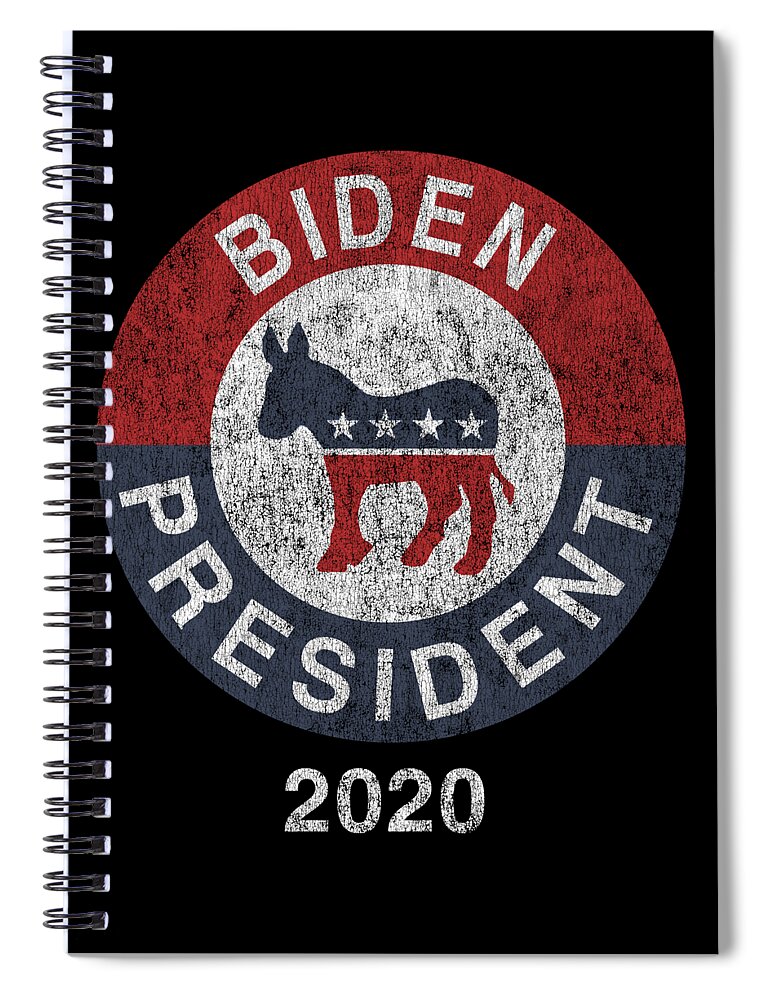 Cool Spiral Notebook featuring the digital art Joe Biden 2020 For President by Flippin Sweet Gear