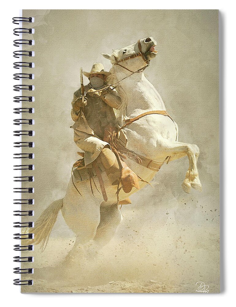Horse Spiral Notebook featuring the photograph Joe Pepper - Stuntman by Debra Boucher