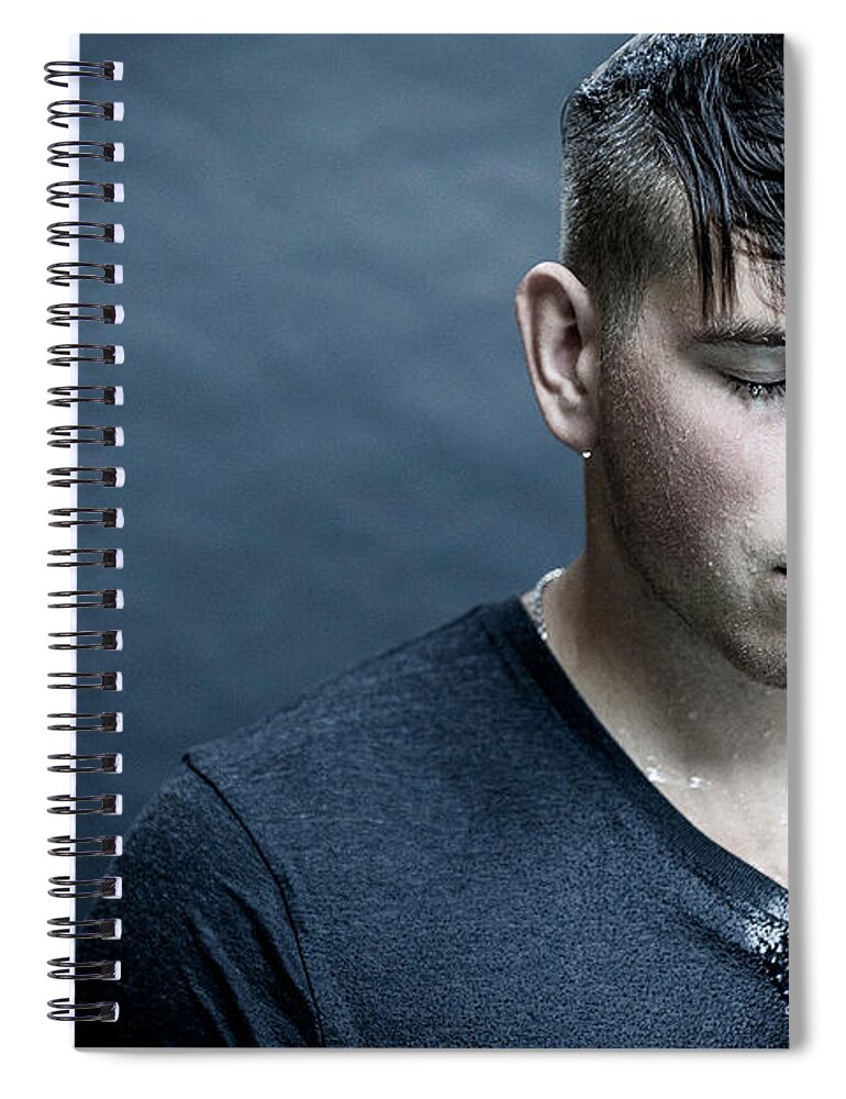 Joe Spiral Notebook featuring the photograph Joe, Soaked by Jim Whitley