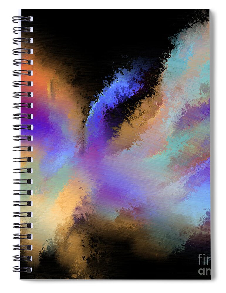 Red Spiral Notebook featuring the painting John 1 4. The Light Of Men- ReMastered by Mark Lawrence