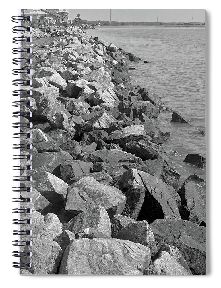 Rocks Spiral Notebook featuring the photograph Johnson Rocks, Gould's Inlet, 1986 by John Simmons