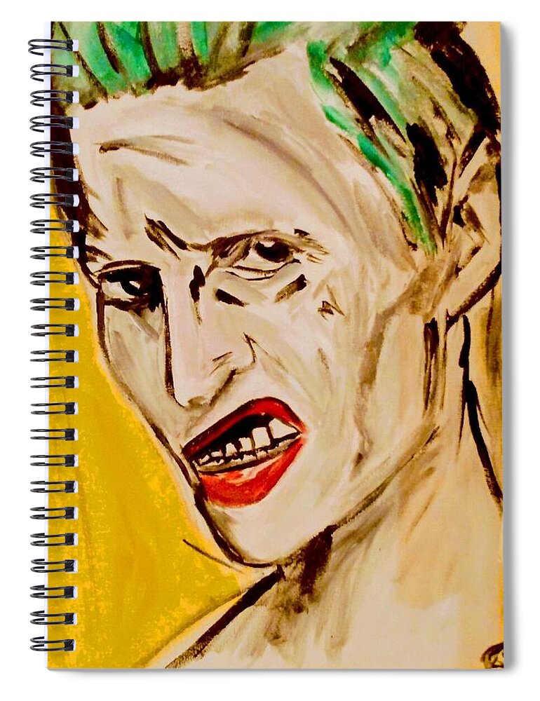 Joker Spiral Notebook featuring the painting Joker 1 by Shemika Bussey