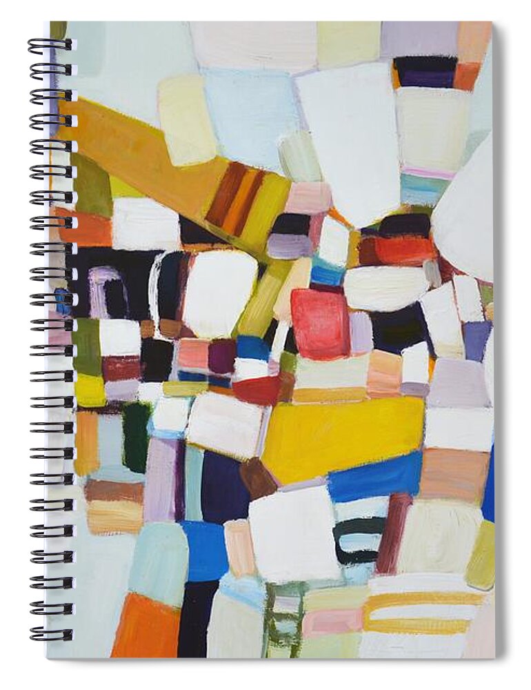 Abstraction Spiral Notebook featuring the painting 	Journey. by Iryna Kastsova