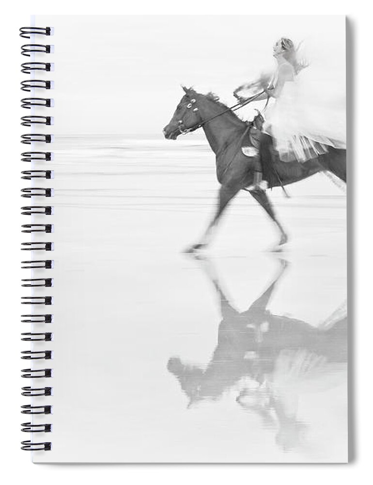 Horse Spiral Notebook featuring the photograph For the Fun Of It by M Kathleen Warren