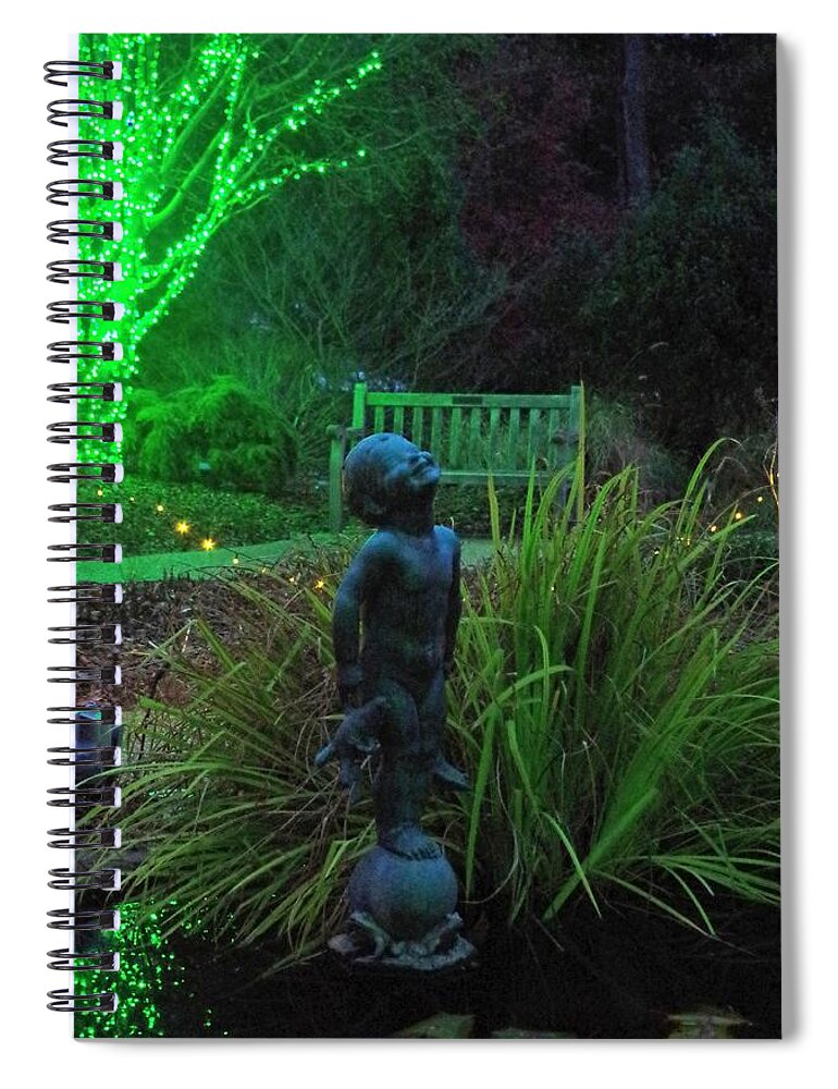 Art Atlanta Garden Lights Spiral Notebook featuring the photograph Joyful Art by Bess Carter
