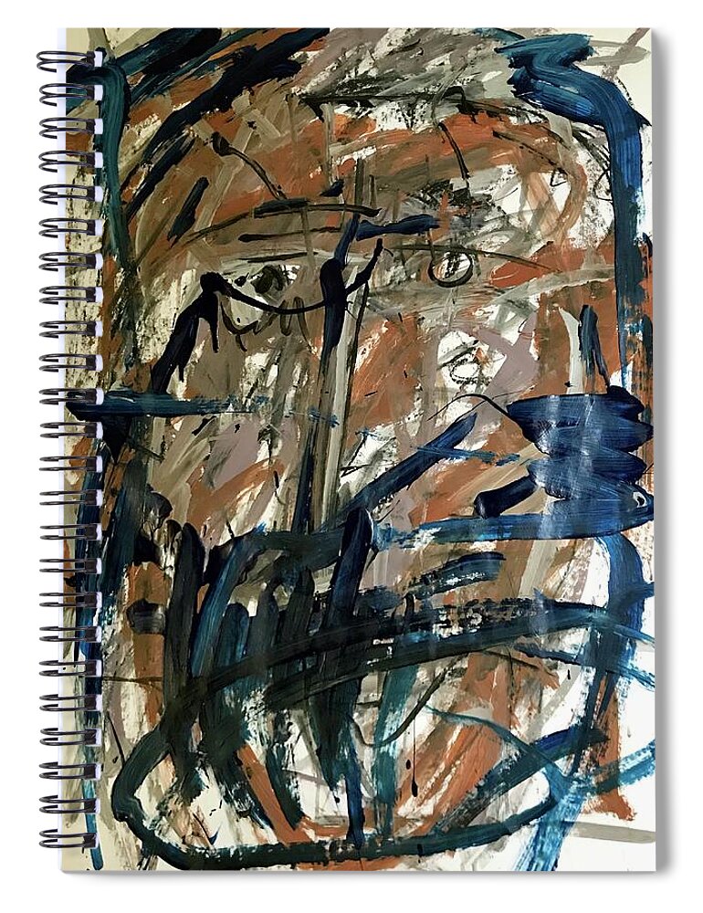 Abstract  Spiral Notebook featuring the painting July #3 2020 by Gustavo Ramirez