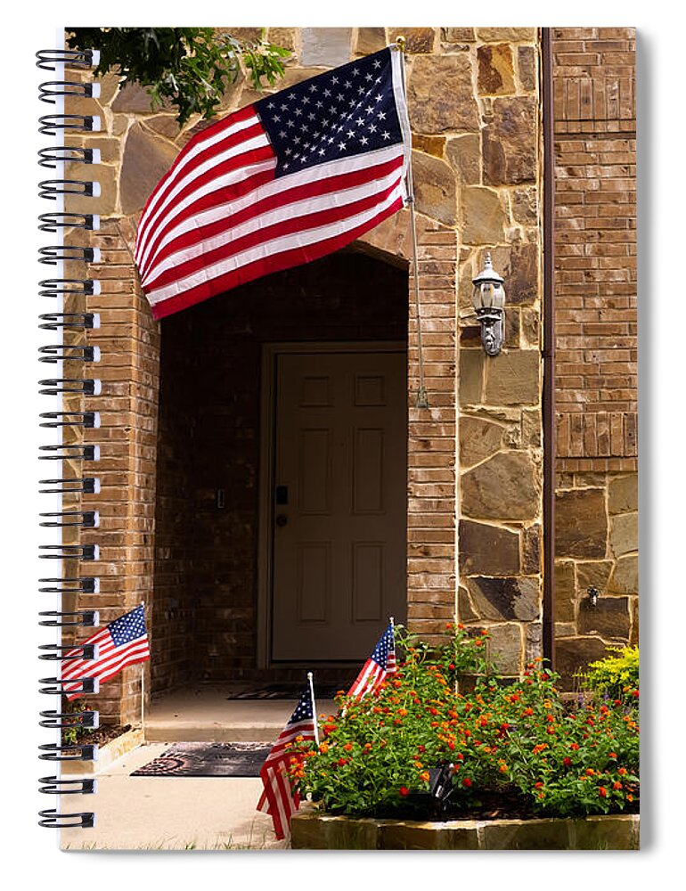 Flag Spiral Notebook featuring the photograph July 4th Any Year by C Winslow Shafer