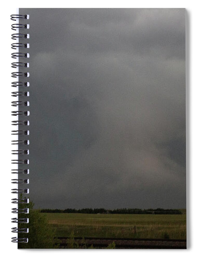 Nebraskasc Spiral Notebook featuring the photograph June Nebraska Supercells 013 by Dale Kaminski