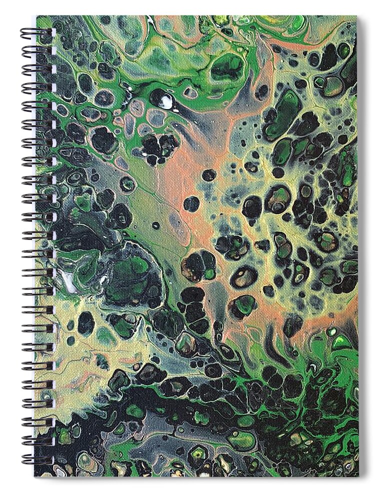 Cheetah Spiral Notebook featuring the painting Jungle by Nicole DiCicco