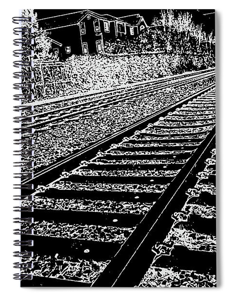 Train Tracks Spiral Notebook featuring the photograph Just about Now by Nick David