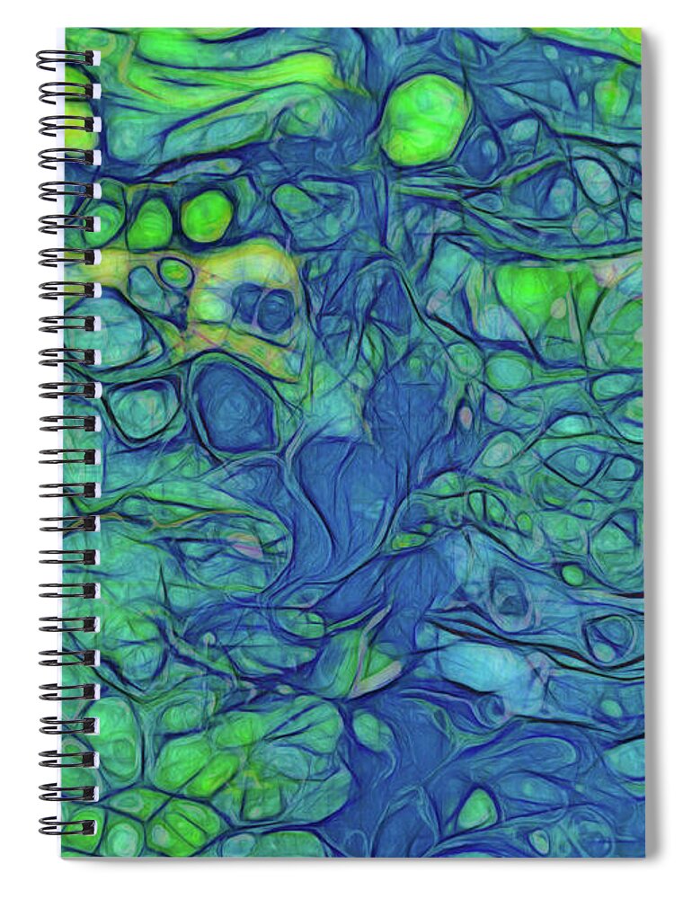 Acrylic Spiral Notebook featuring the painting Just Another Fantasy by Lorraine Baum