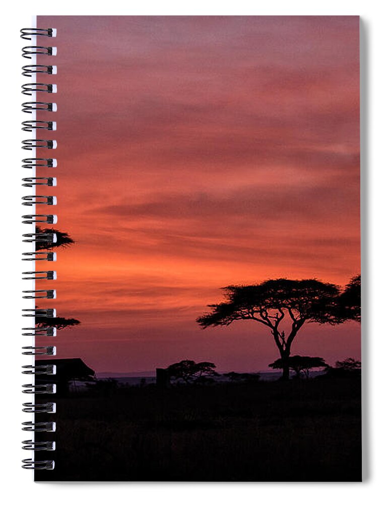 Africa Spiral Notebook featuring the photograph Just Before Dawn by Phil Marty