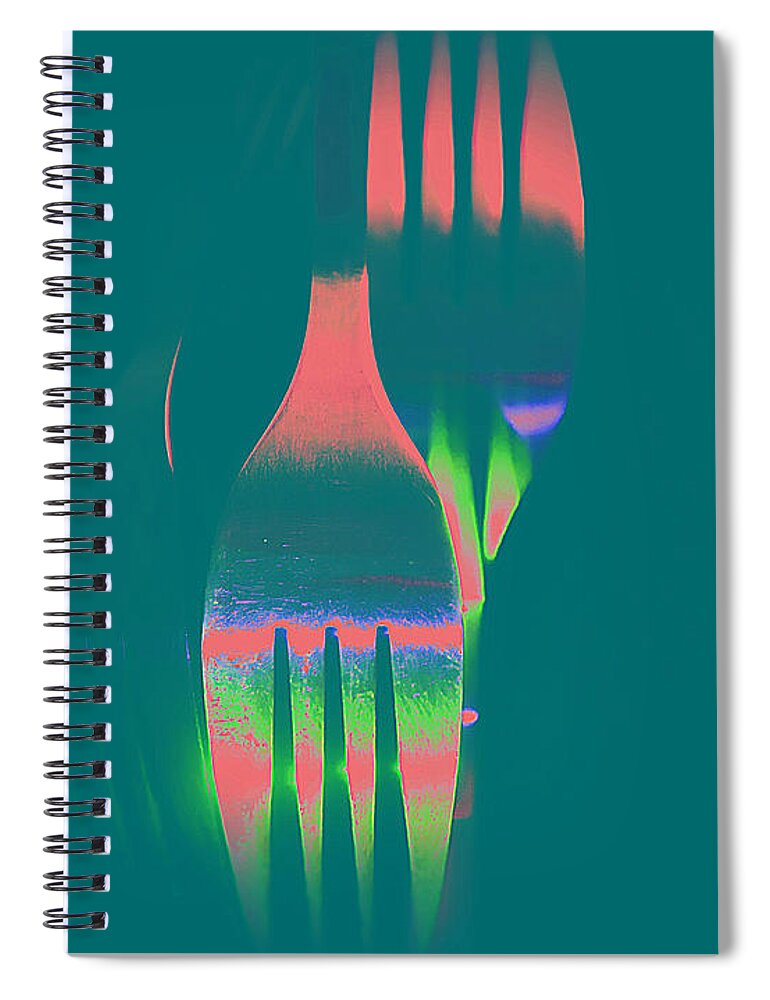 Forks Spiral Notebook featuring the photograph Just Forkin' Around by Rene Crystal