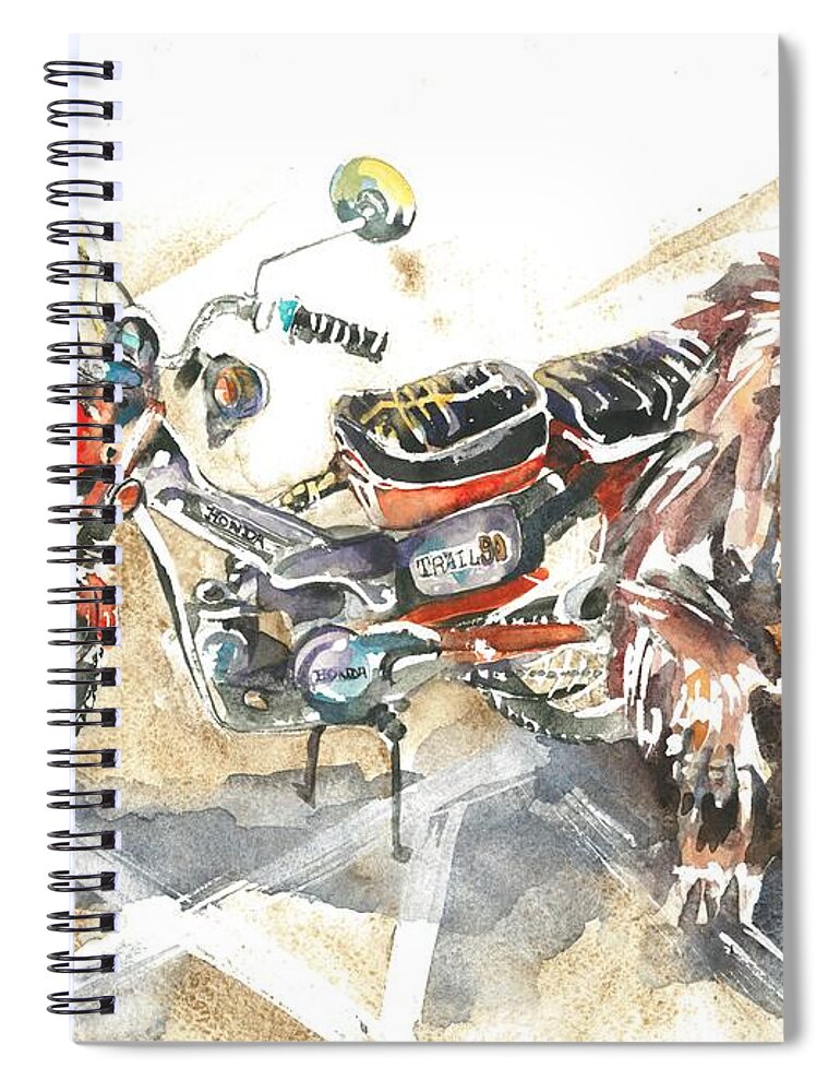 Bigfoot Spiral Notebook featuring the painting Just Getting Around by Norah Daily