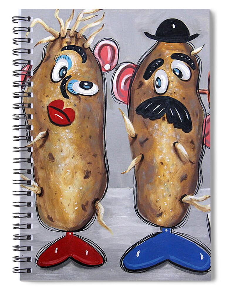 Just Tater's Spiral Notebook featuring the painting Just tater's by Anthony Falbo