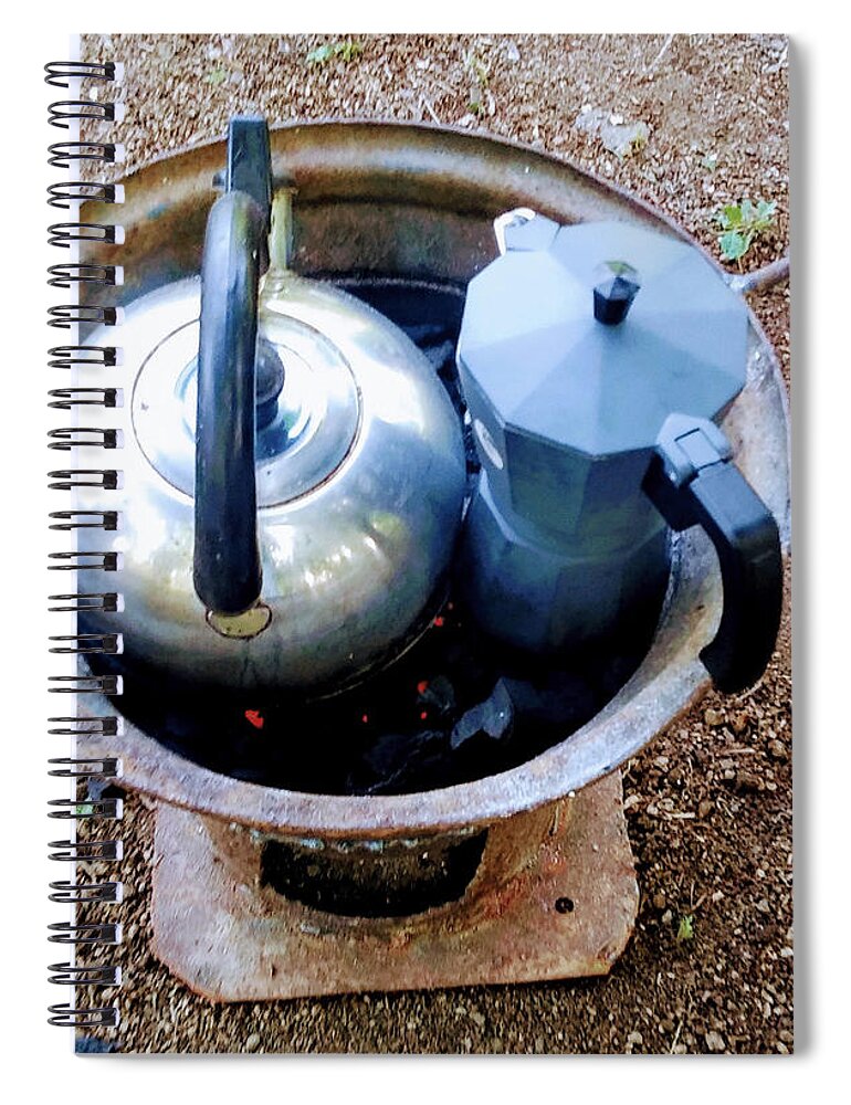 Coffee Spiral Notebook featuring the photograph Just the two of Us by Esoteric Gardens KN