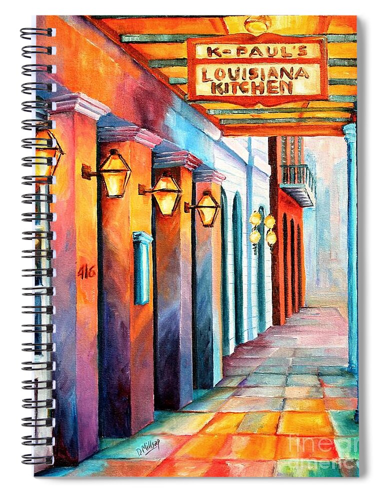 New Orleans Spiral Notebook featuring the painting K-Paul's in New Orleans by Diane Millsap