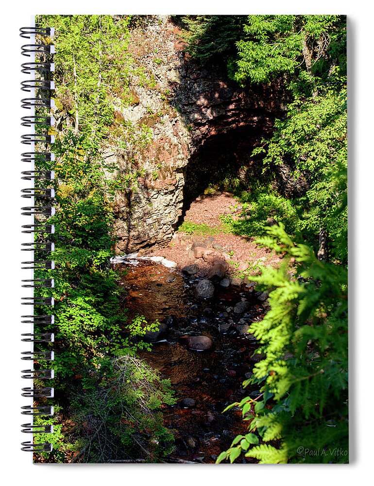 River Spiral Notebook featuring the photograph Kadunce River Cave by Paul Vitko