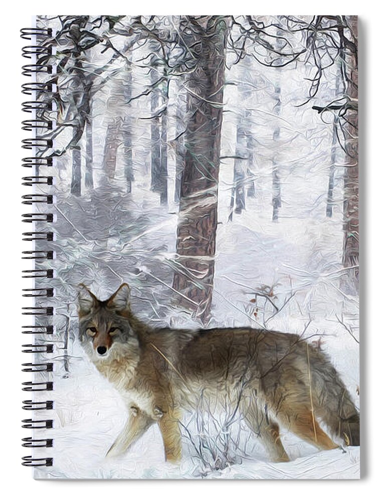 Coyote Spiral Notebook featuring the photograph Kai O Ti by Ed Hall