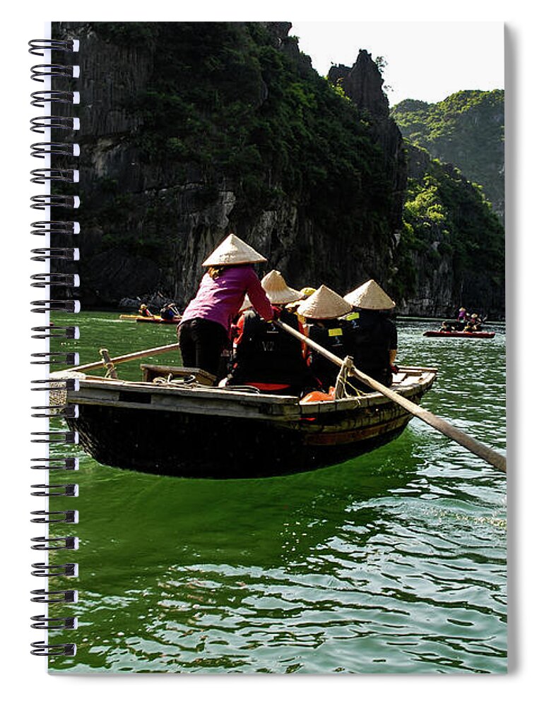Vietnam Spiral Notebook featuring the photograph Between Land And Sea - Bai Tu Long Bay, Vietnam by Earth And Spirit