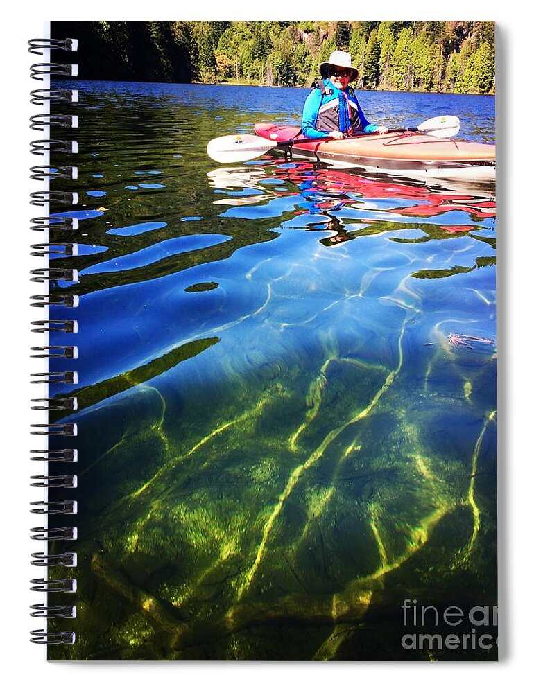 Clear Water Spiral Notebook featuring the photograph Kayak by Bill Thomson