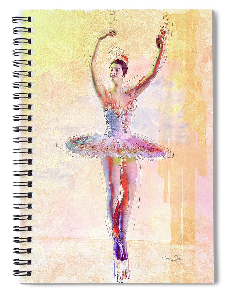 Ballerina Spiral Notebook featuring the photograph Kayla Cassaboon_Sugar Plum Fairy by Craig J Satterlee