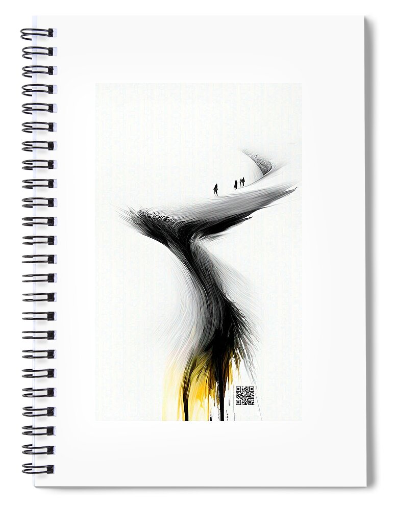 Motivational Spiral Notebook featuring the digital art Keep Going by Rafael Salazar