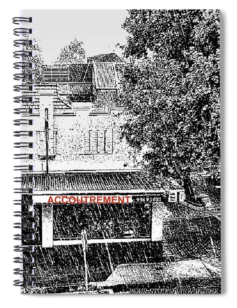 Rain Spiral Notebook featuring the photograph Keeps Rainin' All The Time by VIVA Anderson