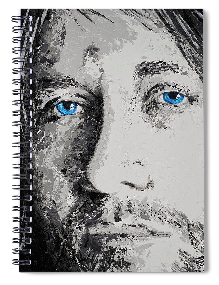 Keith Urban Spiral Notebook featuring the painting Keith Urban Kiss a Girl by Steve Follman