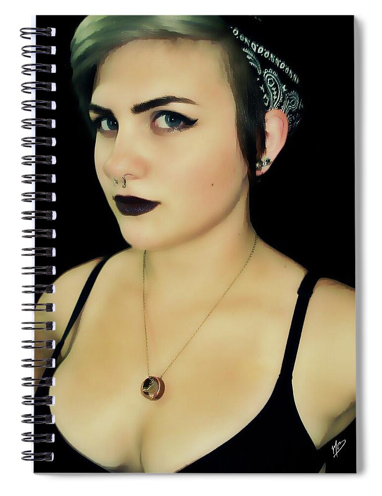Female Spiral Notebook featuring the digital art Kelsey 6 by Mark Baranowski