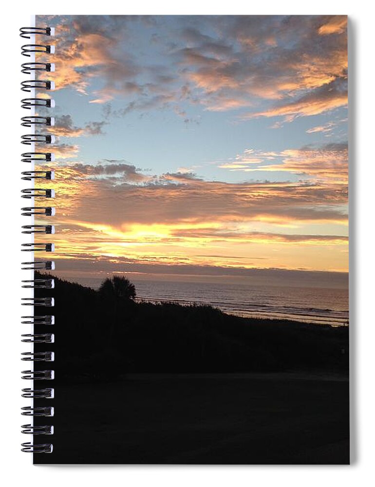Kiawah Island Spiral Notebook featuring the photograph Kiawah Island two Sunset by Catherine Wilson