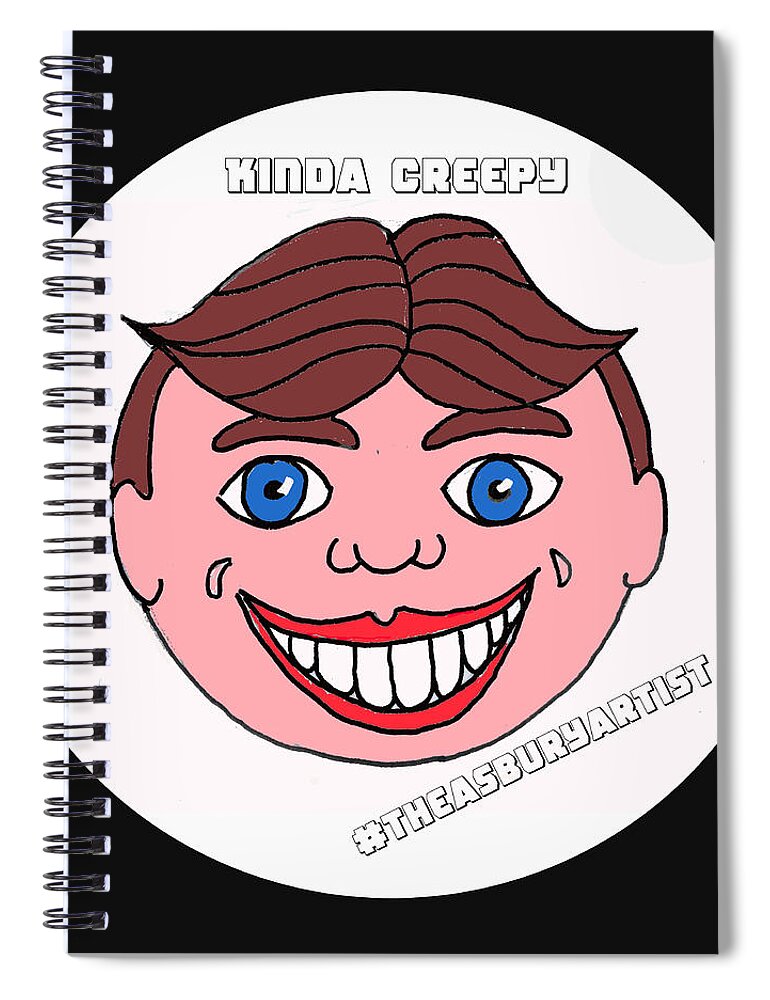 Tillie Spiral Notebook featuring the painting Kinda Creepy by Patricia Arroyo
