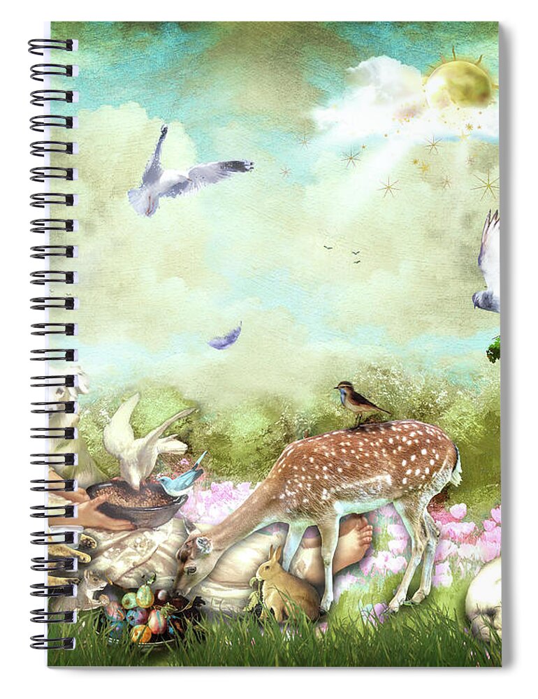 Kindness Spiral Notebook featuring the digital art Kindness by Diana Haronis