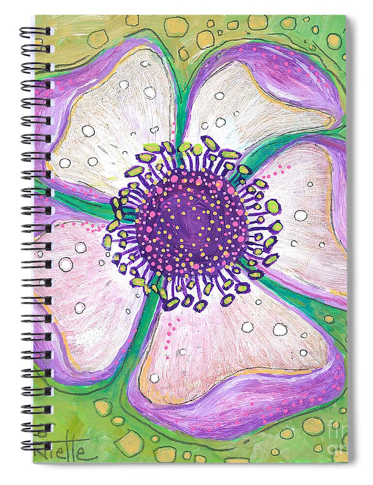 Flower Painting Spiral Notebook featuring the painting Kindness by Tanielle Childers