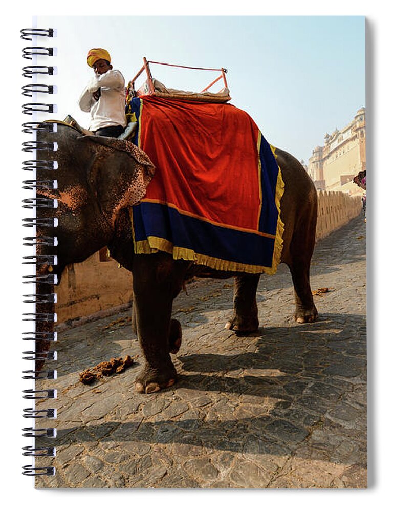 India Spiral Notebook featuring the photograph Kingdom Come II - Amber Fort, Rajasthan. India by Earth And Spirit