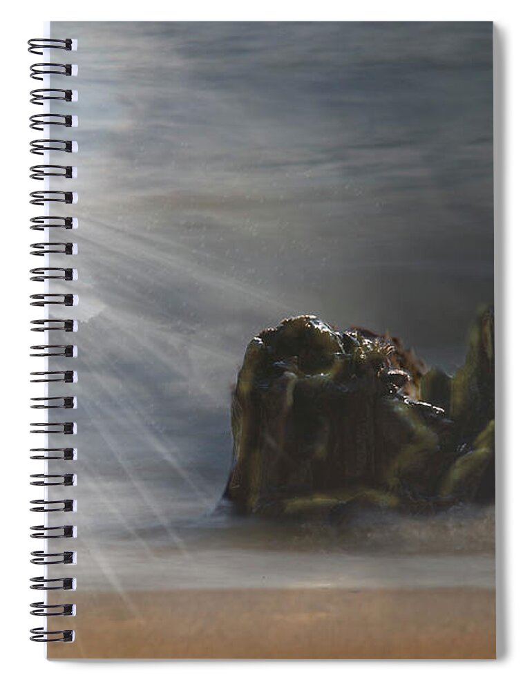 Background Spiral Notebook featuring the photograph Kirk Park Moon by Evie Carrier