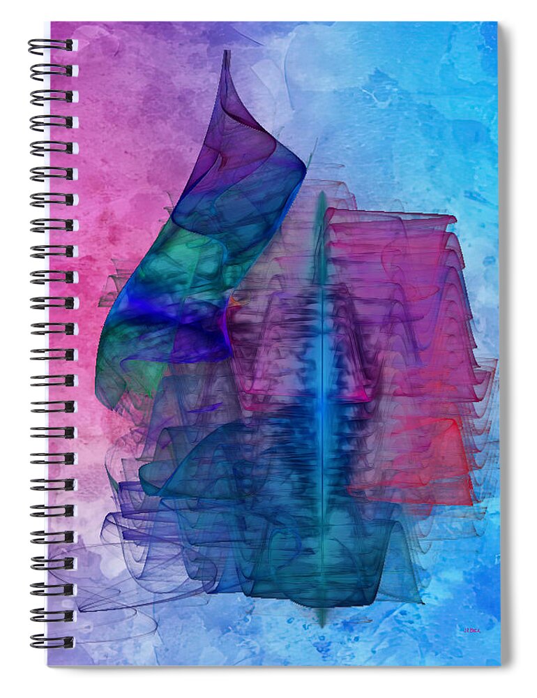 Abstracts Spiral Notebook featuring the digital art Kismet by Studio B Prints
