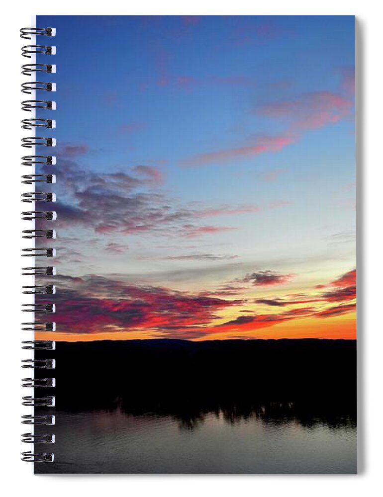 Nature Spiral Notebook featuring the photograph Kissing The Sunset Clouds by Leonida Arte