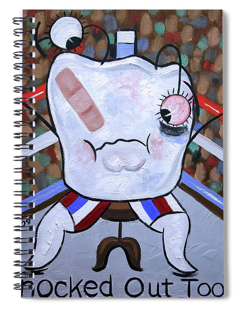 Dental Art Spiral Notebook featuring the painting Knocked Out Tooth by Anthony Falbo