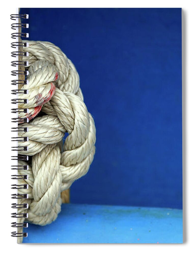 Rope Spiral Notebook featuring the photograph Knot on a rope by Fabiano Di Paolo