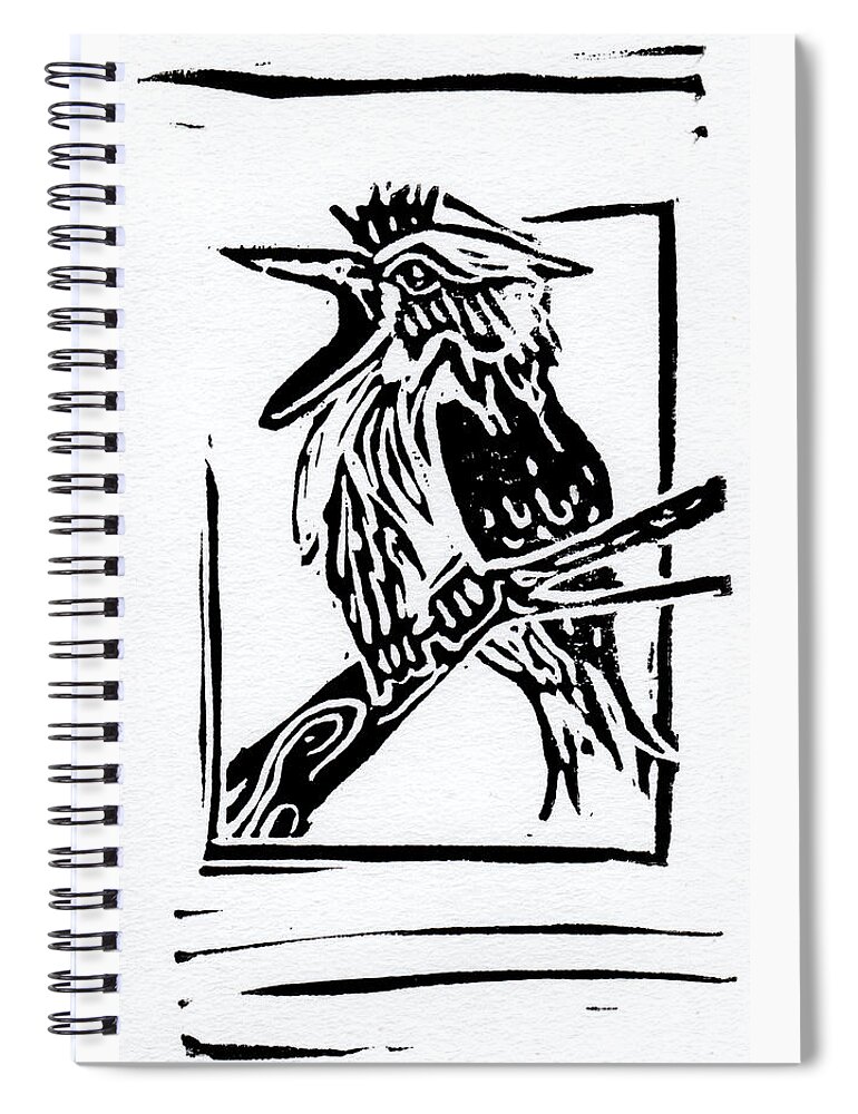 Kookaburra Spiral Notebook featuring the painting Kookaburra by Tiffany DiGiacomo