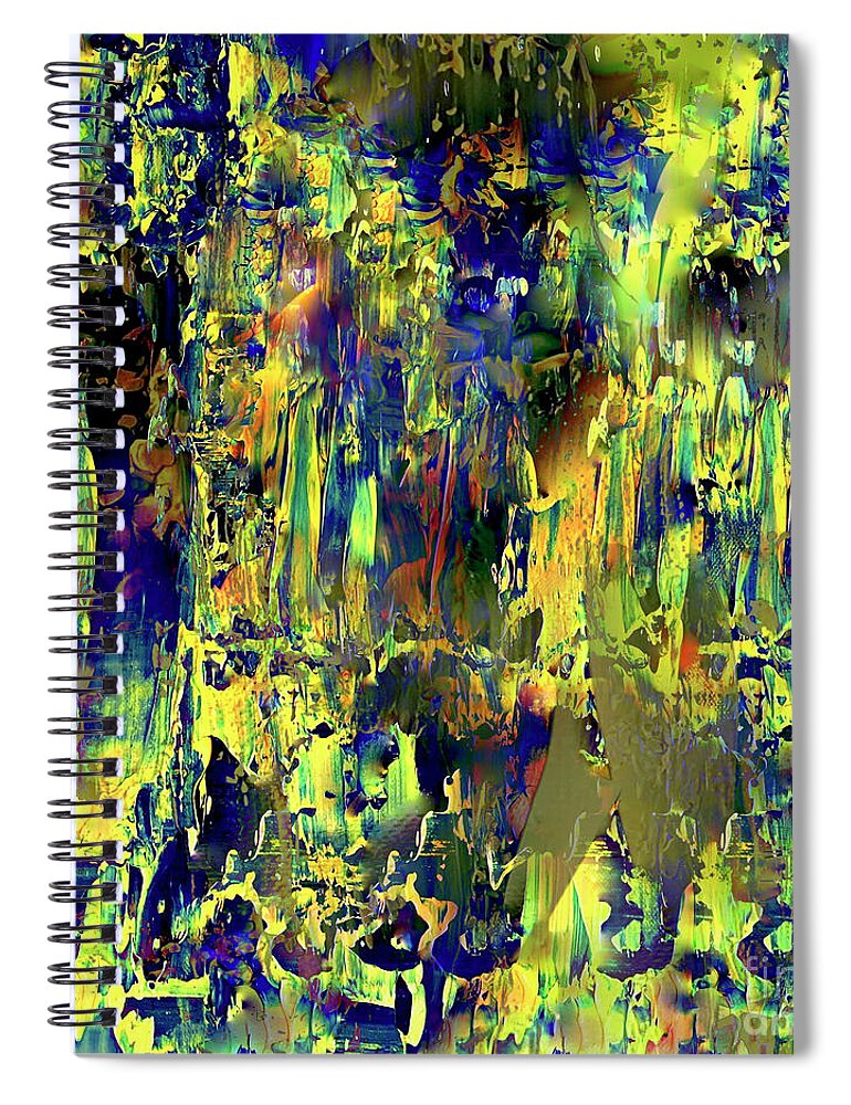 A-fine-art Spiral Notebook featuring the painting L.A Hollywood 8/The Audition by Catalina Walker